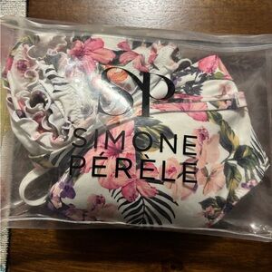 Simone Perele Floral White Pink Swim Top